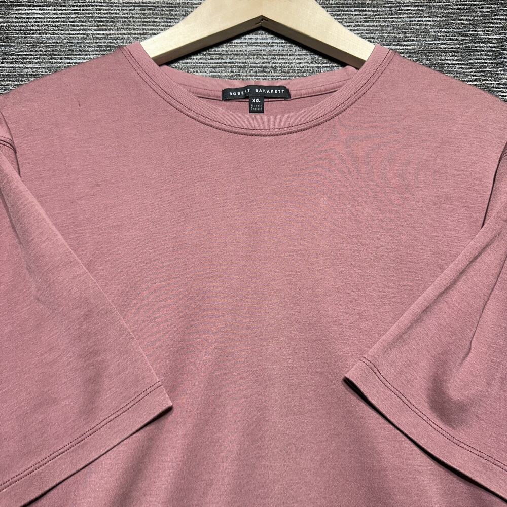 Robert Barakett Tee Shirt Men's 2XL Evening Pink Burgundy Short Sleeve Pima